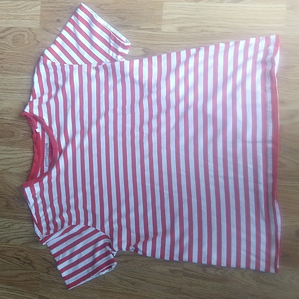 Clockhouse Like New! Lg Red Striped Tee
